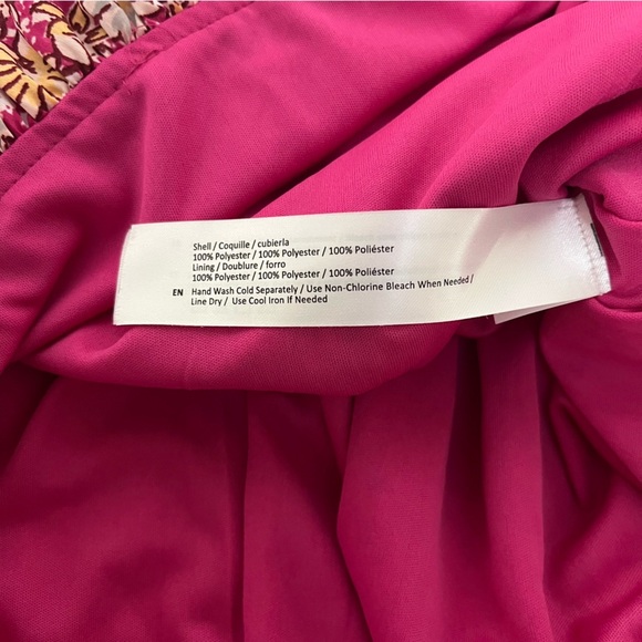Land of the Free Liberty Fuchsia Floral Corset Mini Tank Dress Size Large Flirty - Picture 14 of 15